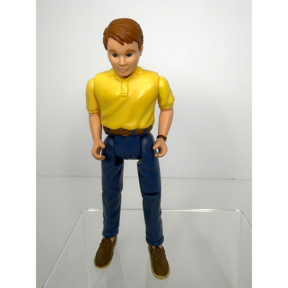 Fisher Price Loving Family Dollhouse 1998 Dad Father Doll in Yellow Shirt Vtg